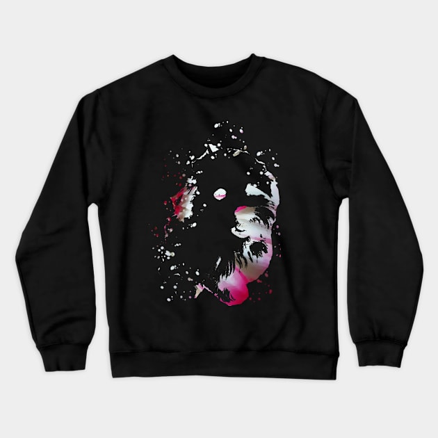 Havanese Bolonka dog, painted with splashes Crewneck Sweatshirt by rh_naturestyles